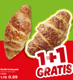  2 croissant kaas ham stuks 
