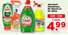  2 100 dreft moins anti technologie fuite mr. muscle keuken hardnekkige graisses quickwash langer 3x longtemps shine superontvetter lemon handafwas stuks 4 99 