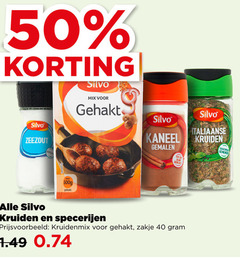  20 40 50 silvo mix gehakt zeezout kaneel gemalen italiaanse kruiden jaar specerijen kruidenmix zakje 