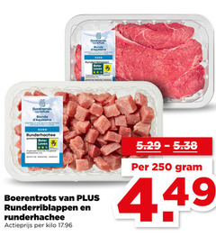  250 boerentrots blonde gecontroleerde keten nederlandse rund runderhachee runderriblappen beter leven gebruiken gekoeld gewicht actieprijs kilo 