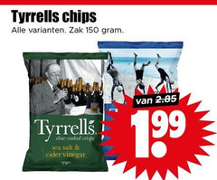  tyrells chips 150 tyrrells zak cooked crisps sea salt cider vinegar 