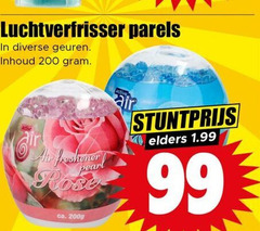  99 200 luchtverfrisser parels geuren inhoud air freshener rose elders ca. 