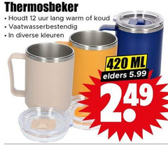  12 thermosbeker uur lang warm vaatwasserbestendig kleuren ml elders 5.99 