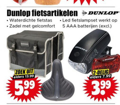  2 5 dunlop fietsartikelen fietstas zadel zoek elders led fietslampset aaa batterijen delig 3.99 