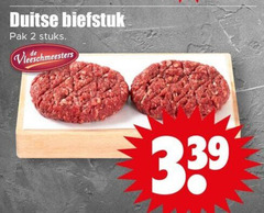  2 duitse biefstuk pak stuks vleeschmeesters 