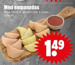  4 mini empanadas mais rund gehakt bak stuks 