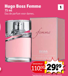 1 hugo boss femme ml eau parfum dames spray vaporisateur 2.5 oz 