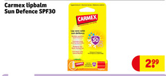  30 carmen lipbalm sun defence spf30 lippenbalsam baume moisturising lip care with quickly soothes and restores lasting hydration protects lips from drying out enriched cocoa butter all season protection brood spectrum uva uvb use tropical 