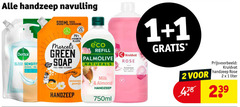  1 2 100 handzeep navulling dettol sensitive wasgel gel antibacterieel minder plastic green soap feel good cleaning sinaasappeldrink jasmijn eco palmolive naturals milk almond 750ml kruidvat rose savon pour les mains liter 