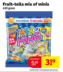  44 fruit mix minis chupa chips mentos pieces ms mini 