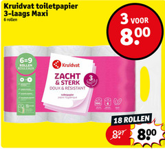  3 6 9 18 300 kruidvat toiletpapier maxi rollen rouleaux compacter minder kokers moins slimmer transport zacht doux papier hygieenique lagen gerecyclede laag avec epaisseurs vellen 