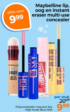  7 2099 maybelline new sky lip oog instant eraser multi use concealer maxi high mascara nude blue mist stuk 