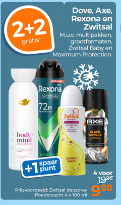  2 4 24 100 dove axe rexona zwitsal multipakken grootformaten baby protection men advanced 72h motionsense body mind serum wash antioxidant uur rustgevende collection black vanilla orange sandalwood fund with quantum poeder zacht deodorant spy 1 spaar punt deospray ml 