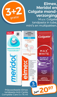  2 3 5 34 100 elmex meridol colgate mondreinigingsproducten nieuwe formule tandvleesbescherming beschermen terugkerend tandvlees oorzaak bloedend verzorging tandpasta tube multipakken caries protection new care fluoride zinc beschermt glazuur tandsteen gevoelige tanden geirriteerd pro white purple reveal gele tinten verwijdert anti ml veilig 