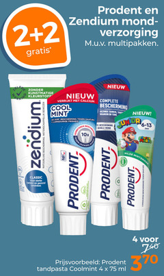  2 3 4 24 96 740 prodent zendium mondreinigingsproducten verzorging multipakken kunstmatige natuurlijke bescherming wetenschappelijk bewezen classic tanden gezond tandvlees verrijkt calcium cool mint uur gaatjes bescherm suiker tan wangen tong mond junior jaar super mario milde mintsmaak tandpasta coolmint ml 