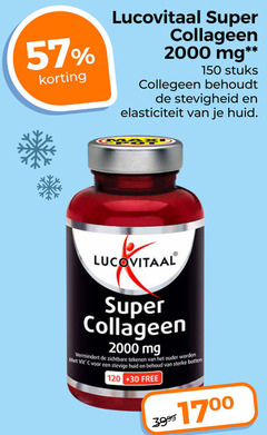  120 150 lucovitaal super collageen mg stuks elasticiteit huid vit botten zichtbare tekenen ouder 30 free 