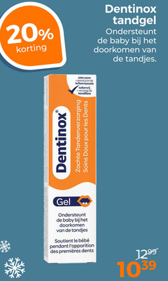  20 dentinox tandgel ondersteunt baby tandjes sans sucre la flore buccale suikervrij mondflora zachte soins doux pour les dents gel le pendant des 