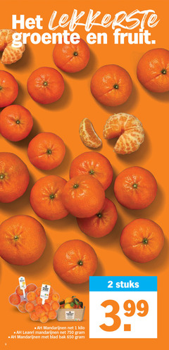  1 2 16 650 750 groente fruit mandarijnen kilo blad bak stuks 3.99 