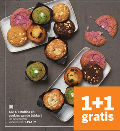  muffins 1 bakkerij varieeren 