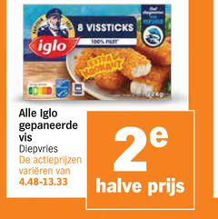  8 iglo vissticks gone gepaneerde vis diepvries varieeren 2e halve 