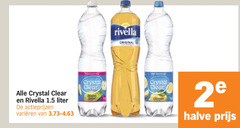  rivella crystal clear fruitdrank frisdrank liter varieeren 2 halve 