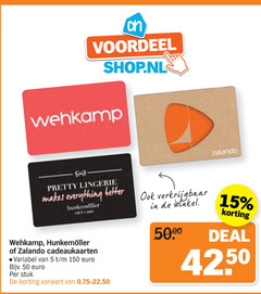  5 15 50 150 voordeel wehkamp zalando pretty lingerie everything cadeaukaarten variabel stuk varieert deal 