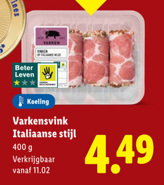  400 vlees beter leven varken vinken italiaanse wa koeling stijl 