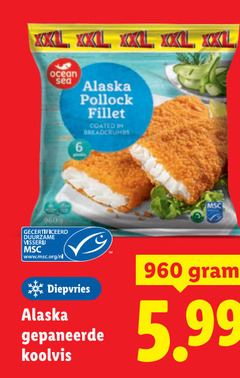  ocean xxl sea alaska gecertificeerd duurzame www.msc.org nl fillet coated diepvries gepaneerde koolvis 5.99 