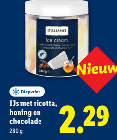  ice cream with cheese honey and cioccolato modica diepvries ijs ricotta honing chocolade 