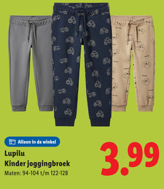  lupilu kinder joggingbroek maten 3.99 