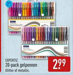  20 gel couleurs gelpennen glitterkleuren metallic kleuren pack glitter 