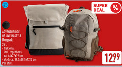  25 live style rugzak l trekking regenhoes ca. cm stad stuk super deal 