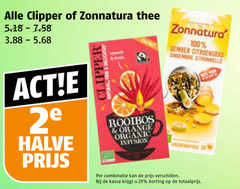  clipper zonnatura thee 25 100 natural gember citroengras 2e halve rooibos orange organic infusion combinatie kassa both 