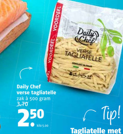  500 voordeel verse tagliatelle gemaakt tale daily chef zak 2 50 kilo tip 