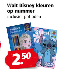  walt disney kleuren nummer potloden frozen 2 50 color by 