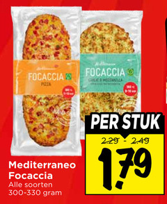  focaccia pizza mediterraneo soorten stuk 