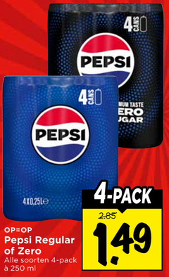  pepsi cola 4 40 250 taste regular zero soorten pack ml 