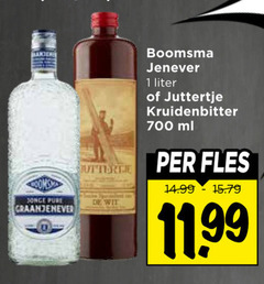  1 11 700 sono jonge graanjenever wit boomsma jenever liter juttertje kruidenbitter ml fles 