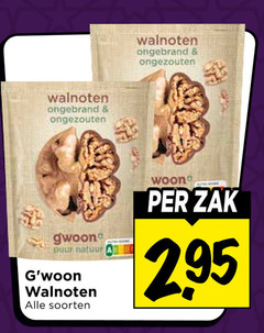  gwoon walnoten ongebrand ongezouten puur natuur soorten zak 