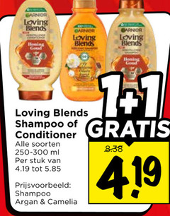  1 garnier loving blends honing good shampoo conditioner soorten ml stuk argan camelia 