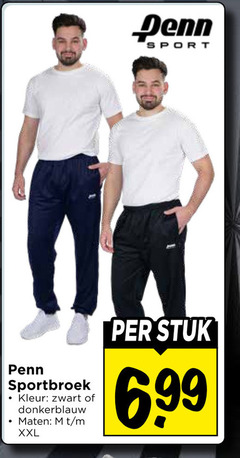  sport penn sportbroek kleur zwart donkerblauw maten xxl stuk 
