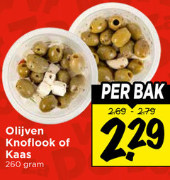  verse olijven 260 knoflook kaas bak 