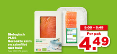  biologisch gerookte zalm zalmfilet huid pak hout gerookt 100g 