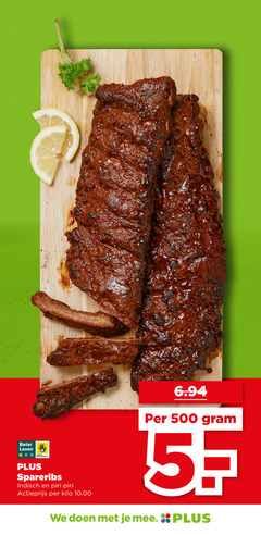  500 beter leven bescherming spareribs indisch piri actieprijs kilo doen 