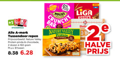  2 4 160 1 stickerpack merk tussendoor repen nature valley protein pinda chocolade dozen bars added sugar positive change bar speculoos peanut and chocolate liga b halve 