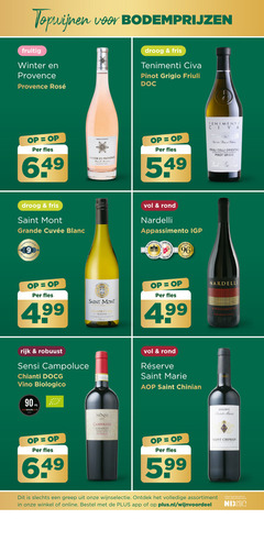  rose witte wijn rode 90 96 bodemprijzen fruitig winter provence rosee droog fris pinot grigio friuli fles press saint mont grande blanc 4 99 pater re drone fox rond appassimento tradition vino rosso rijk robuust sensi chianti chinian reserve sainte 5 assortiment online plus.nl wijnvoordeel nix18 