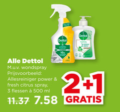  1 2 3 22 500 dettol 10x wondspray allesreiniger power fresh citrus spray flessen ml 