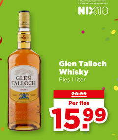  glen talloch whisky 1 jaar alcohol nix18 blended scotch choice fles liter 15 99 