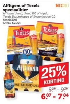  texels affligem speciaalbieren 25 30 speciaalbier blond 0.0 tripel skuumkoppe fles blik 00 