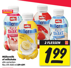  milkshake 2 10 milk shake vanilla flessen fles 375-400 ml banana 